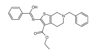 ethyl 2-benzamido-6-benzyl-5,7-dihydro-4H-thieno[2,3-c]pyridine-3-carboxylate结构式