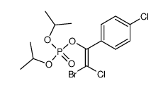 Phosphoric acid (Z)-2-bromo-2-chloro-1-(4-chloro-phenyl)-vinyl ester diisopropyl ester结构式