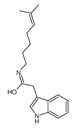 2-(1H-indol-3-yl)-N-(6-methylhept-5-enyl)acetamide结构式