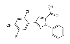 3-(2,4-Dichloro-5-fluorophenyl)-1-phenyl-1H-pyrazole-5-carboxylic acid结构式