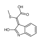 2-methylsulfanyl-2-(2-oxo-1H-indol-3-ylidene)acetic acid结构式