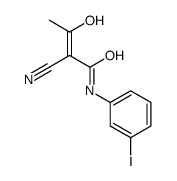 2-cyano-3-hydroxy-N-(3-iodophenyl)but-2-enamide Structure