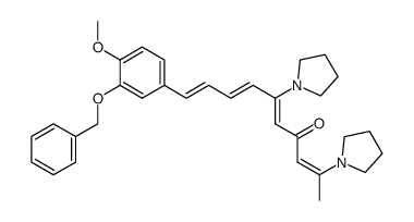 10-(3-benzyloxy-4-methoxyphenyl)-2,6-dipyrrolidino-2,5,7,9-decatetraen-4-one结构式