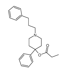 4-phenyl-1-(3-phenyl-propyl)-4-propionyloxy-piperidine结构式