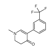 1-methyl-5-[3-(trifluoromethyl)phenyl]-2,3-dihydropyridin-4-one结构式