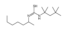 1-heptan-2-yl-3-(2,4,4-trimethylpentan-2-yl)thiourea结构式
