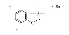 trimethyl-[phenylsulfanyl(trimethylstannyl)methyl]silane Structure
