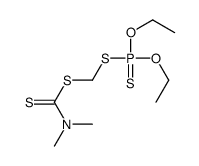 diethoxyphosphinothioylsulfanylmethyl N,N-dimethylcarbamodithioate Structure