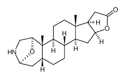 1α,4α-Epoxy-16β-hydroxy-3-aza-A-homo-5β-pregnan-21-oic acid γ-lactone structure