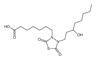 7-[4-(3-hydroxyoctyl)-2,5-dioxo-1,3,4-thiadiazolidin-3-yl]heptanoic acid Structure