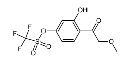 2'-hydroxy-2-methoxy-4'-trifluoromethanesulfonyloxy-acetophenone结构式