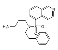 N-(3-aminopropyl)-N-(2-phenylethyl)isoquinoline-5-sulfonamide结构式