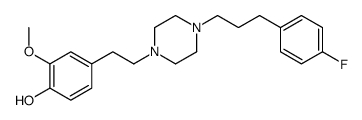 4-[2-[4-[3-(4-fluorophenyl)propyl]piperazin-1-yl]ethyl]-2-methoxyphenol Structure