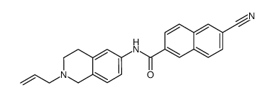 6-[N-(1,2,3,4-tetrahydro-2-(2-propenyl)-6-isoquinolinyl)carbamyl]-2-naphthalenecarbonitrile Structure