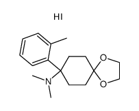4-dimethylamino-4-(o-tolyl)cyclohexanone, ethylene ketal hydroiodide Structure