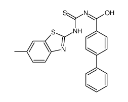 N-[(6-methyl-1,3-benzothiazol-2-yl)carbamothioyl]-4-phenylbenzamide结构式