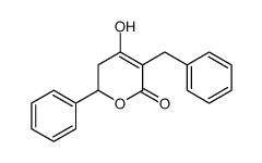 5-benzyl-4-hydroxy-2-phenyl-2,3-dihydropyran-6-one Structure