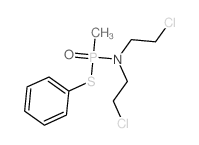 Phosphonamidothioicacid, N,N-bis(2-chloroethyl)-P-methyl-, S-phenyl ester Structure
