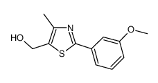 [2-(3-Methoxy-phenyl)-4-methyl-thiazol-5-yl]-methanol结构式