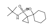 N-tert-butyl-[1-(1-hydroxy)cyclohexyl]-cyclopropanesulfonamide结构式