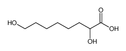 2,8-dihydroxy-octanoic acid Structure