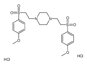 1,4-bis[2-(4-methoxyphenyl)sulfonylethyl]piperazine,dihydrochloride Structure