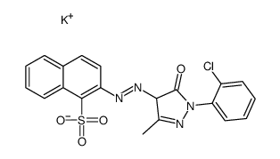 potassium 2-[[1-(2-chlorophenyl)-4,5-dihydro-3-methyl-5-oxo-1H-pyrazol-4-yl]azo]naphthalene-1-sulphonate Structure