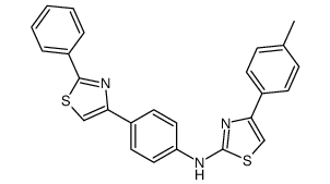 4-(4-methylphenyl)-N-[4-(2-phenyl-1,3-thiazol-4-yl)phenyl]-1,3-thiazol-2-amine Structure