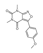 3-(4-methoxy-phenyl)-5,7-dimethyl-7H-isoxazolo[3,4-d]pyrimidine-4,6-dione结构式