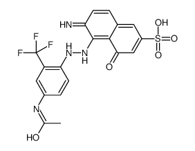5-[[4-acetamido-2-(trifluoromethyl)phenyl]azo]-6-amino-4-hydroxynaphthalene-2-sulphonic acid结构式