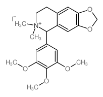 6,6-dimethyl-5-(3,4,5-trimethoxyphenyl)-7,8-dihydro-5H-[1,3]dioxolo[4,5-g]isoquinolin-6-ium,iodide结构式