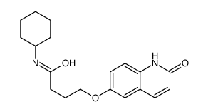N-cyclohexyl-4-[(2-oxo-1H-quinolin-6-yl)oxy]butanamide结构式
