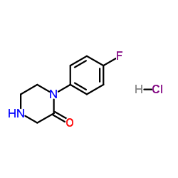 1-(4-fluorophenyl)piperazin-2-one hydrochloride Structure