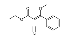 2-cyano-3-methoxy-3-phenyl-acrylic acid ethyl ester Structure