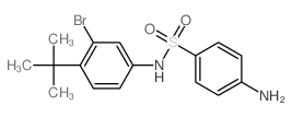 4-amino-N-(3-bromo-4-tert-butyl-phenyl)benzenesulfonamide结构式