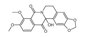 13a-hydroxy-9,10-dimethoxy-2,3-(methylenedioxy)-8,13-dioxo-5,6,13,13a-tetrahydro-8H-dibenzoquinolizine结构式