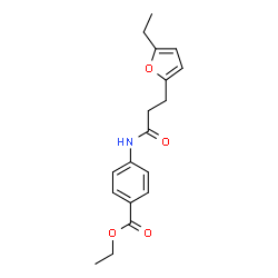 Ethyl 4-{[3-(5-ethyl-2-furyl)propanoyl]amino}benzoate结构式