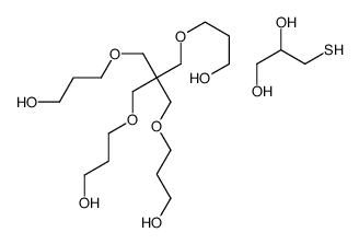 3-[3-(3-hydroxypropoxy)-2,2-bis(3-hydroxypropoxymethyl)propoxy]propan-1-ol,3-sulfanylpropane-1,2-diol结构式