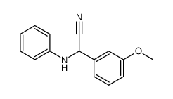 2-(3-methyloxyphenyl)-2-(phenylamino)acetonitrile Structure