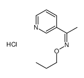 (Z)-N-propoxy-1-pyridin-3-ylethanimine,hydrochloride Structure