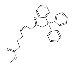 (Z)-(9-methoxy-2,9-dioxonon-4-en-1-yl)triphenylphosphonium结构式