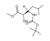 (2R,3R)-3-[[(tert-Butyloxy)carbonyl]amino]-2-hydroxy-5-methylhexanoic Acid Methyl Ester Structure