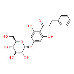 2',4',6'-Trihydroxydihydrochalcone 4'-O-glucoside structure