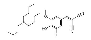 2-[(4-hydroxy-3-iodo-5-methoxyphenyl)methylidene]propanedinitrile,tributylphosphane结构式