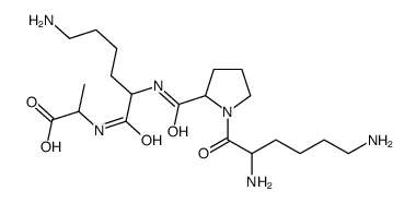 (2S)-2-[[(2S)-6-amino-2-[[(2S)-1-[(2S)-2,6-diaminohexanoyl]pyrrolidine-2-carbonyl]amino]hexanoyl]amino]propanoic acid Structure