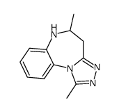 1,5-dimethyl-5,6-dihydro-4H-benzo[b][1,2,4]triazolo[4,3-d][1,4]diazepine结构式