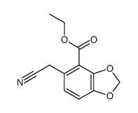 2-(ethoxycarbonyl)-3,4-(methylenedioxy)benzyl cyanide结构式