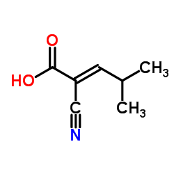 2-Cyano-4-methylpent-2-enoic acid structure