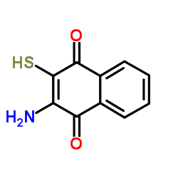 2-amino-3-sulfanylnaphthalene-1,4-dione结构式