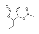 (2-ethyl-4-methylidene-5-oxooxolan-3-yl) acetate Structure
